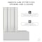 Anzzi 56 in. x 33 in. Accordion-Style Framed Brushed Nickel Bathtub Shower Door SD-AZ16-01BN - alternate 4